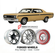 CUSTOM CLASSIC VINTAGE RESTOMOD RETRO OLD SCHOOL FORGED WHEELS RIMS for AMC REBEL MACHINE 1970 - 1970