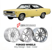 CUSTOM CLASSIC VINTAGE RESTOMOD RETRO OLD SCHOOL FORGED WHEELS RIMS for AMC REBEL SST 1968 - 1970