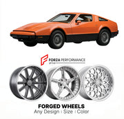 CUSTOM CLASSIC VINTAGE RESTOMOD RETRO OLD SCHOOL FORGED WHEELS RIMS for BRICKLIN SV-1 1974 - 1975