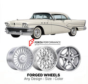 CUSTOM CLASSIC VINTAGE RESTOMOD RETRO OLD SCHOOL FORGED WHEELS RIMS for BUICK CENTURY 1958 - 1958