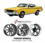 CUSTOM CLASSIC VINTAGE RESTOMOD RETRO OLD SCHOOL FORGED WHEELS RIMS for BUICK CENTURY GSX 1970 - 1972