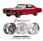 CUSTOM CLASSIC VINTAGE RESTOMOD RETRO OLD SCHOOL FORGED WHEELS RIMS for BUICK CENTURY GS 1965 - 1967