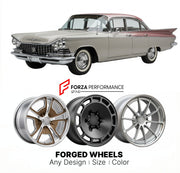 CUSTOM CLASSIC VINTAGE RESTOMOD RETRO OLD SCHOOL FORGED WHEELS RIMS for BUICK ELECTRA 1959 - 1960