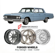 CUSTOM CLASSIC VINTAGE RESTOMOD RETRO OLD SCHOOL FORGED WHEELS RIMS for BUICK ELECTRA 1961 - 1964