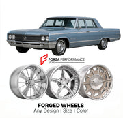 CUSTOM CLASSIC VINTAGE RESTOMOD RETRO OLD SCHOOL FORGED WHEELS RIMS for BUICK ELECTRA 1965 - 1970