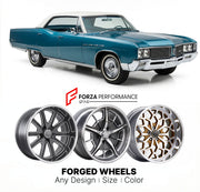 CUSTOM CLASSIC VINTAGE RESTOMOD RETRO OLD SCHOOL FORGED WHEELS RIMS for BUICK ELECTRA 225 1965 - 1970