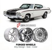 CUSTOM CLASSIC VINTAGE RESTOMOD RETRO OLD SCHOOL FORGED WHEELS RIMS for BUICK GSX 1970 - 1972