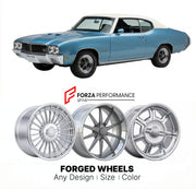 CUSTOM CLASSIC VINTAGE RESTOMOD RETRO OLD SCHOOL FORGED WHEELS RIMS for BUICK GS 1965 - 1972