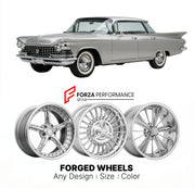 CUSTOM CLASSIC VINTAGE RESTOMOD RETRO OLD SCHOOL FORGED WHEELS RIMS for BUICK INVICTA 1959 - 1963