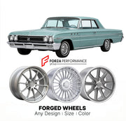CUSTOM CLASSIC VINTAGE RESTOMOD RETRO OLD SCHOOL FORGED WHEELS RIMS for BUICK LESABRE 1961 - 1964