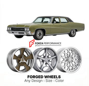 CUSTOM CLASSIC VINTAGE RESTOMOD RETRO OLD SCHOOL FORGED WHEELS RIMS for BUICK LESABRE 1971 - 1976