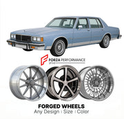 CUSTOM CLASSIC VINTAGE RESTOMOD RETRO OLD SCHOOL FORGED WHEELS RIMS for BUICK LESABRE 1986 - 1990