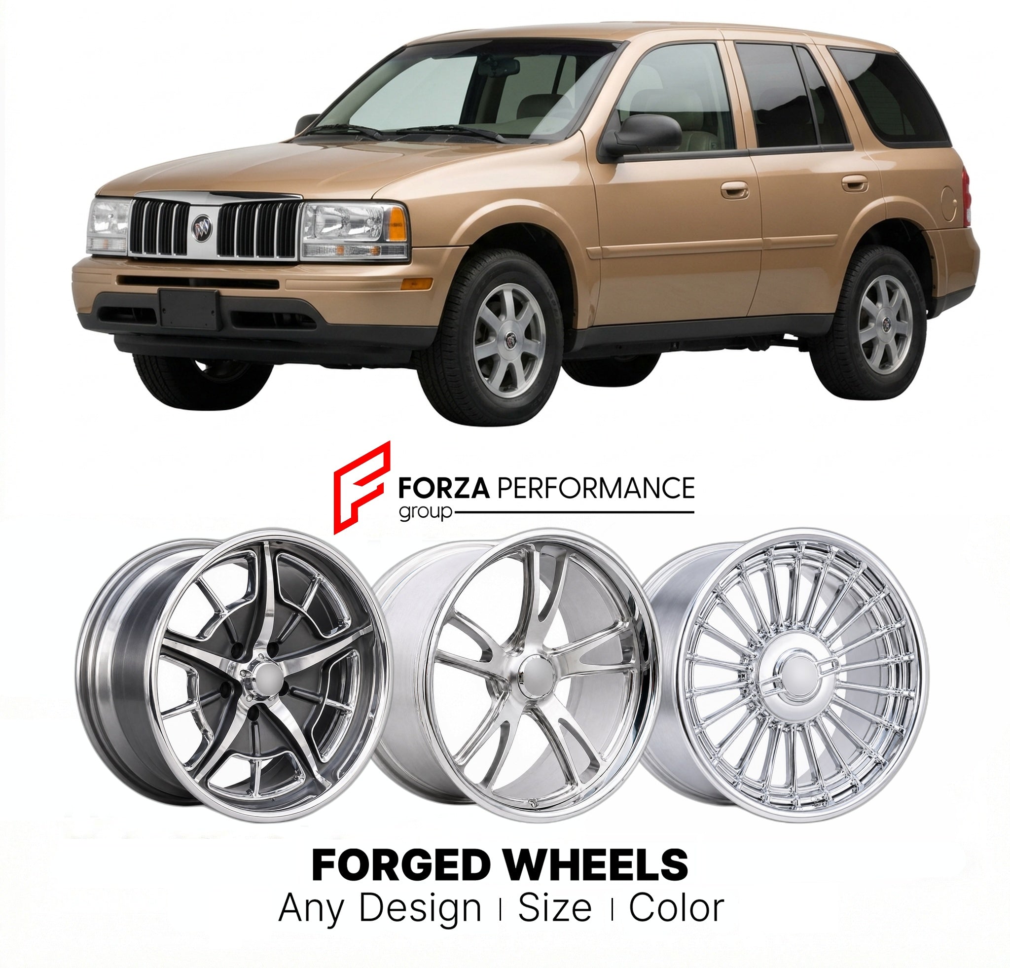 CUSTOM CLASSIC VINTAGE RESTOMOD RETRO OLD SCHOOL FORGED WHEELS RIMS for BUICK RAINIER 1979 - 1983