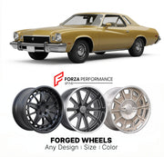 CUSTOM CLASSIC VINTAGE RESTOMOD RETRO OLD SCHOOL FORGED WHEELS RIMS for BUICK REGAL 1973 - 1977