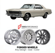 CUSTOM CLASSIC VINTAGE RESTOMOD RETRO OLD SCHOOL FORGED WHEELS RIMS for BUICK RIVIERA 1963 - 1990