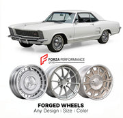 CUSTOM CLASSIC VINTAGE RESTOMOD RETRO OLD SCHOOL FORGED WHEELS RIMS for BUICK RIVIERA GS 1965 - 1972