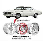CUSTOM CLASSIC VINTAGE RESTOMOD RETRO OLD SCHOOL FORGED WHEELS RIMS for BUICK SKYLARK 1961 - 1963