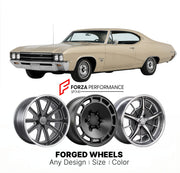CUSTOM CLASSIC VINTAGE RESTOMOD RETRO OLD SCHOOL FORGED WHEELS RIMS for BUICK SKYLARK 1968 - 1972
