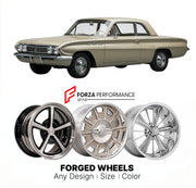 CUSTOM CLASSIC VINTAGE RESTOMOD RETRO OLD SCHOOL FORGED WHEELS RIMS for BUICK SKYLARK CUSTOM 1962 - 1963