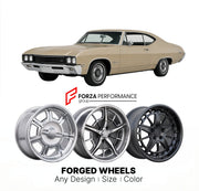 CUSTOM CLASSIC VINTAGE RESTOMOD RETRO OLD SCHOOL FORGED WHEELS RIMS for BUICK SKYLARK CUSTOM 1968 - 1972
