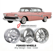 CUSTOM CLASSIC VINTAGE RESTOMOD RETRO OLD SCHOOL FORGED WHEELS RIMS for BUICK SKYLINE 1958 - 1961