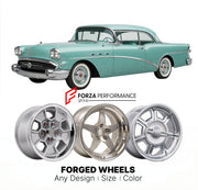 CUSTOM CLASSIC VINTAGE RESTOMOD RETRO OLD SCHOOL FORGED WHEELS RIMS for BUICK SPECIAL 1958 - 1969