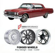 CUSTOM CLASSIC VINTAGE RESTOMOD RETRO OLD SCHOOL FORGED WHEELS RIMS for BUICK WILDCAT 1962 - 1970