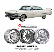 CUSTOM CLASSIC VINTAGE RESTOMOD RETRO OLD SCHOOL FORGED WHEELS RIMS for CADILLAC DEVILLE 1959 - 1960