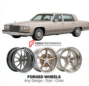 CUSTOM CLASSIC VINTAGE RESTOMOD RETRO OLD SCHOOL FORGED WHEELS RIMS for CADILLAC DEVILLE 1985 - 1990