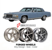 CUSTOM CLASSIC VINTAGE RESTOMOD RETRO OLD SCHOOL FORGED WHEELS RIMS for CADILLAC FLEETWOOD 1977 - 1984