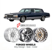 CUSTOM CLASSIC VINTAGE RESTOMOD RETRO OLD SCHOOL FORGED WHEELS RIMS for CADILLAC FLEETWOOD SEVENTY-FIVE 1985 - 1987