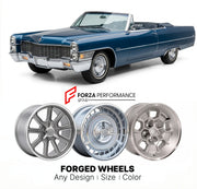 CUSTOM CLASSIC VINTAGE RESTOMOD RETRO OLD SCHOOL FORGED WHEELS RIMS for CADILLAC SERIES 62 1958 - 1964