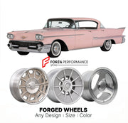 CUSTOM CLASSIC VINTAGE RESTOMOD RETRO OLD SCHOOL FORGED WHEELS RIMS for CADILLAC SIXTY SPECIAL 1958 - 1976