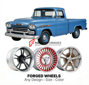 CUSTOM CLASSIC VINTAGE RESTOMOD RETRO OLD SCHOOL FORGED WHEELS RIMS for CHEVROLET APACHE 31 1959