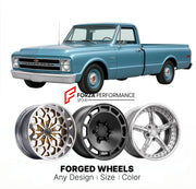 CUSTOM CLASSIC VINTAGE RESTOMOD RETRO OLD SCHOOL FORGED WHEELS RIMS for CHEVROLET C10 1967 - 1972