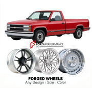 CUSTOM CLASSIC VINTAGE RESTOMOD RETRO OLD SCHOOL FORGED WHEELS RIMS for CHEVROLET C1500 1988 - 1990