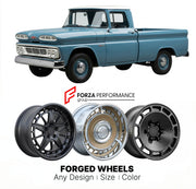 CUSTOM CLASSIC VINTAGE RESTOMOD RETRO OLD SCHOOL FORGED WHEELS RIMS for CHEVROLET C20 1960 - 1966