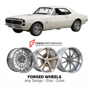 CUSTOM CLASSIC VINTAGE RESTOMOD RETRO OLD SCHOOL FORGED WHEELS RIMS for CHEVROLET CAMARO RS/SS 1967 - 1969