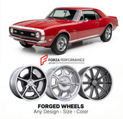 CUSTOM CLASSIC VINTAGE RESTOMOD RETRO OLD SCHOOL FORGED WHEELS RIMS for CHEVROLET CAMARO SS 1967 - 1969