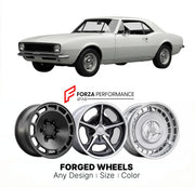 CUSTOM CLASSIC VINTAGE RESTOMOD RETRO OLD SCHOOL FORGED WHEELS RIMS for CHEVROLET CAMARO Z28 1967 - 1969