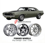 CUSTOM CLASSIC VINTAGE RESTOMOD RETRO OLD SCHOOL FORGED WHEELS RIMS for CHEVROLET CAMARO ZL1 1969 - 1969