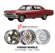 CUSTOM CLASSIC VINTAGE RESTOMOD RETRO OLD SCHOOL FORGED WHEELS RIMS for CHEVROLET CAPRICE 1965 - 1970