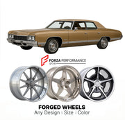 CUSTOM CLASSIC VINTAGE RESTOMOD RETRO OLD SCHOOL FORGED WHEELS RIMS for CHEVROLET CAPRICE 1971 - 1976