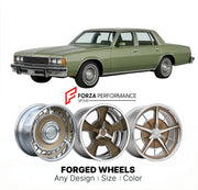 CUSTOM CLASSIC VINTAGE RESTOMOD RETRO OLD SCHOOL FORGED WHEELS RIMS for CHEVROLET CAPRICE 1977 - 1990