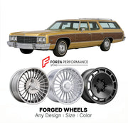 CUSTOM CLASSIC VINTAGE RESTOMOD RETRO OLD SCHOOL FORGED WHEELS RIMS for CHEVROLET CAPRICE ESTATE 1971 - 1976
