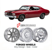 CUSTOM CLASSIC VINTAGE RESTOMOD RETRO OLD SCHOOL FORGED WHEELS RIMS for CHEVROLET CHEVELLE 1968 - 1972