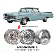 CUSTOM CLASSIC VINTAGE RESTOMOD RETRO OLD SCHOOL FORGED WHEELS RIMS for CHEVROLET EL CAMINO 1959 - 1960