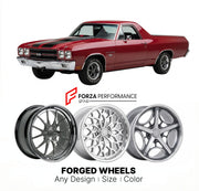 CUSTOM CLASSIC VINTAGE RESTOMOD RETRO OLD SCHOOL FORGED WHEELS RIMS for CHEVROLET EL CAMINO SS 454 1970 - 1971