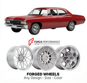 CUSTOM CLASSIC VINTAGE RESTOMOD RETRO OLD SCHOOL FORGED WHEELS RIMS for CHEVROLET IMPALA 1965 - 1970