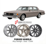 CUSTOM CLASSIC VINTAGE RESTOMOD RETRO OLD SCHOOL FORGED WHEELS RIMS for CHEVROLET IMPALA 1986 - 1990